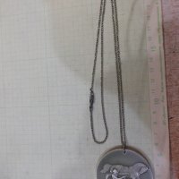 Медальон със синджир имитационна бижутерия - 22 гр., снимка 1 - Колиета, медальони, синджири - 43078064