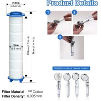 Резервен филтър за душ за твърда вода с висока производителност за премахване на хлор и флуорид, снимка 1 - Други - 40413028