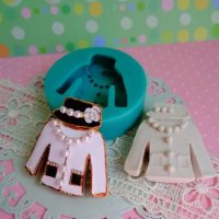 Яке палто с шапка силиконов молд форма декорация торта фондан шоколад гипс, снимка 1 - Форми - 28473614