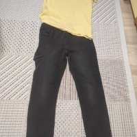 Мъжки дънки черни еластични с ластик , снимка 1 - Дънки - 43075183