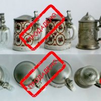 12 бр немски миниатюрни халби и чаши от 70-те години, снимка 3 - Колекции - 22888401