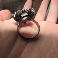 925 сребърен пръстен с лунен камък халка 1.9, подходящ за подарък №236, снимка 4 - Пръстени - 44018648