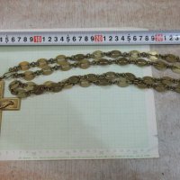 Синджир с кръст и разпятието стари от бронз - 192 гр., снимка 1 - Други ценни предмети - 29073436