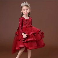 Детска официална рокля - цвят Бордо, снимка 4 - Детски рокли и поли - 33122363