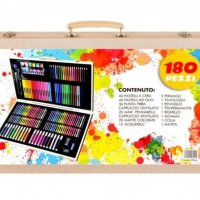 Комплект за Рисуване оцветяване в дървен куфар komplekt za risuvane, снимка 3 - Рисуване и оцветяване - 39061059