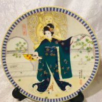 серия японски порцеланови чинии за стена  , снимка 5 - Декорация за дома - 43887626