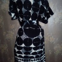 Didi S/M-Нова права рокля в черно и бяло, снимка 8 - Рокли - 32360867