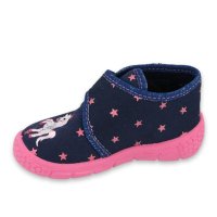 Befado Honey Бебешки пантофки за момиче, Тъмносини с еднорог, снимка 10 - Бебешки обувки - 43671204