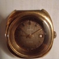 позлатен часовник Заря 22 камъка, снимка 4 - Антикварни и старинни предмети - 43650914