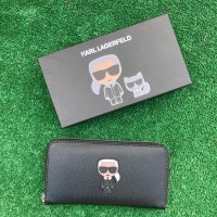 Луксозно черно портмоне Karl Lagerfeld DS71, снимка 1 - Портфейли, портмонета - 37099091
