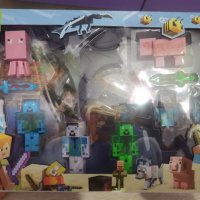  Minecraft Майнкрафт сет пластмасови фигурки за игра и украса на торта играчки, снимка 2 - Фигурки - 36951705