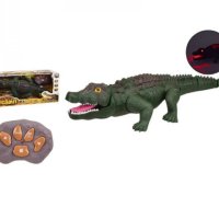 Крокодил с ЛЕД светлини, звуци и дистанционно управление r/c, снимка 1 - Електрически играчки - 43481161
