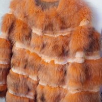 Палто с естествен косъм от норка и сребърна лисица, снимка 5 - Палта, манта - 44032002