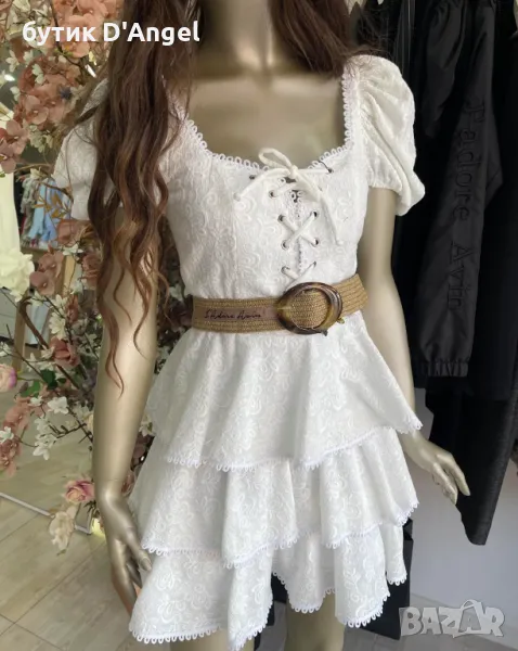 FOTEVA FASHION HOUSE кукленска рокля в бяло, снимка 1