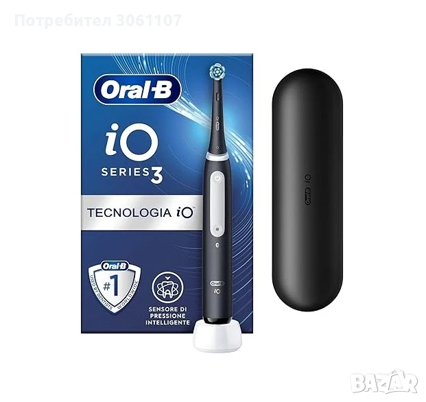 Електрическа четка за зъби Oral - B iO 3 Пълен комплект черна, снимка 1