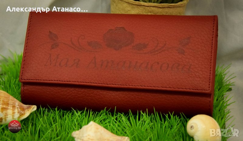 Персонализирано дамско портмоне от италианска ЕСТЕСТВЕНА КОЖА , снимка 1