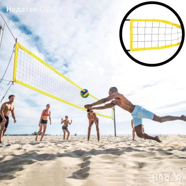 Мрежа за плажен волейбол с калъф, 4-11м x 0.4м, снимка 1