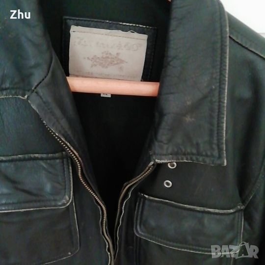 Рокерско мъжко яке, естествена кожа , снимка 1