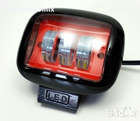 ДИОДЕН ХАЛОГЕН 30W,ЧЕРВЕН,Черен 1БР. - 8185, снимка 1