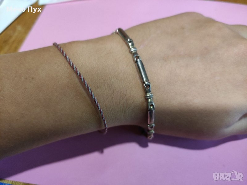 Сребърна гривна (57), снимка 1