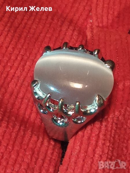 ПОСРЕБРЕН СТИЛЕН АРТ НУВО СКЪПОЦЕНЕН ПРЪСТЕН с КОТЕШКО ОКО 21640, снимка 1