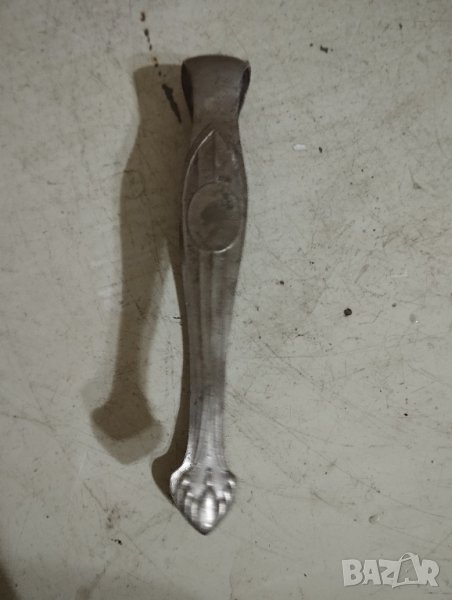 посребрена щипка за лед арт нуво, снимка 1