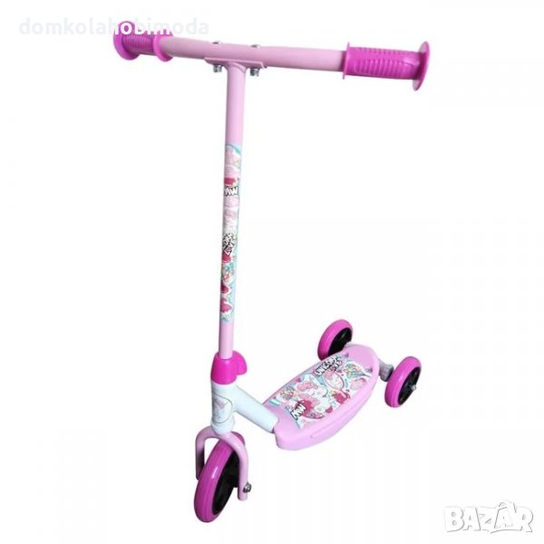 Тротинетка с три гуми, 20Kg.Светещи гуми,Регулируема височина до 64 см, снимка 1