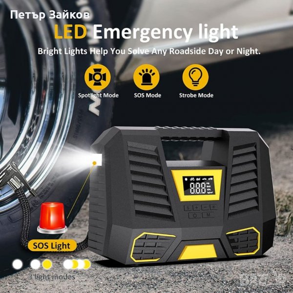 Преносим въздушен компресор Bahradody, снимка 1