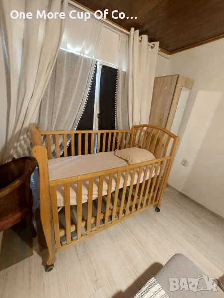 Детско /бебешко чисто дърво легло Лина 70/140 см, снимка 1