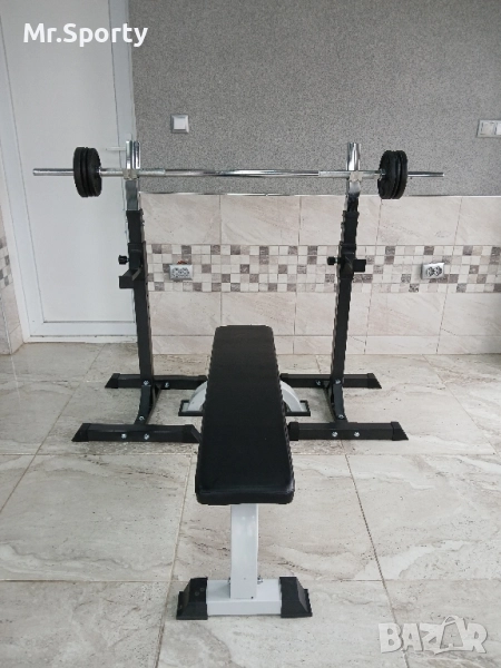 Лежанка с лост и тежести, снимка 1