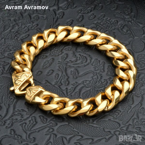 Масивна луксозна гривна от медицинска стомана с високо качество-80 грама !!!!!!, снимка 1