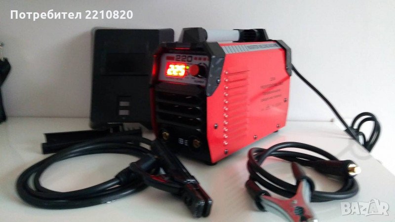 220А Professional Електрожен инверторен IGBT с дисплей ММА, снимка 1