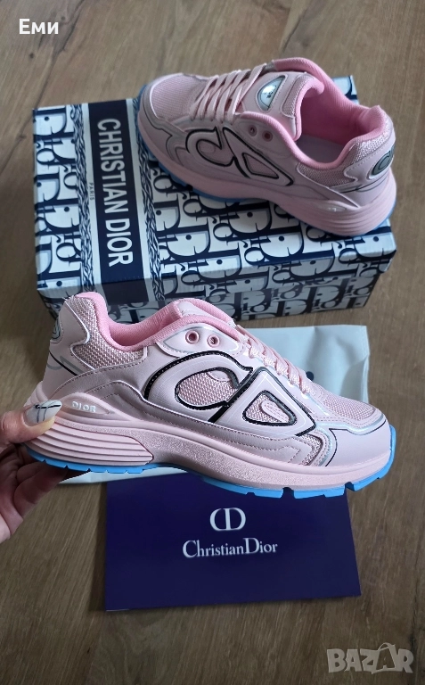Christian Dior луксозни дамски естествена кожа обувки сникърси маратонки , снимка 1
