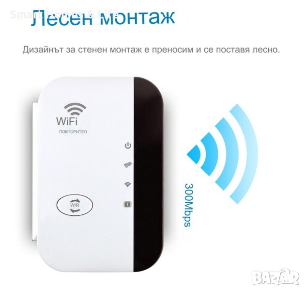 WiFi 300 Mbps безжичен, ретранслатор, разширител, усилвател, снимка 1
