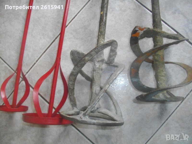 520мм-620мм-Строителна Бъркалка-Немска-За Миксер/Бормашина-Дрелка/Перфоратор-Масивна-Плътна, снимка 1