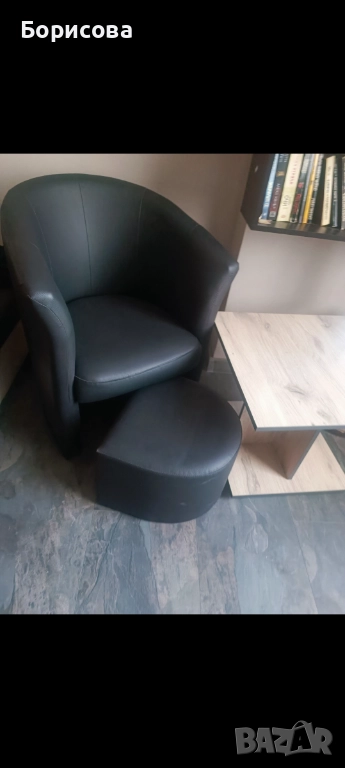 Фотьойл с табуретка еко кожа , снимка 1