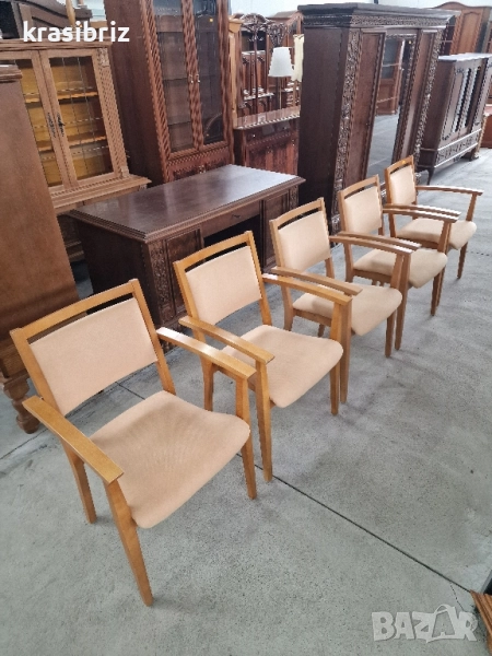 Масивни Столове с Подлакътници-5 бр.-внос от Германия!ОБЯВЕНАТА ЦЕНА Е ЗА БРОЙ!, снимка 1