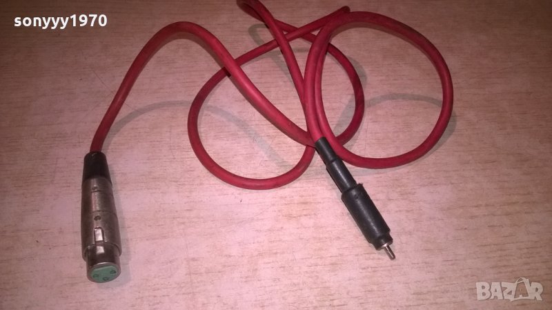 профи кабел с букса 3-ка и чинч-червен 1.5м, снимка 1