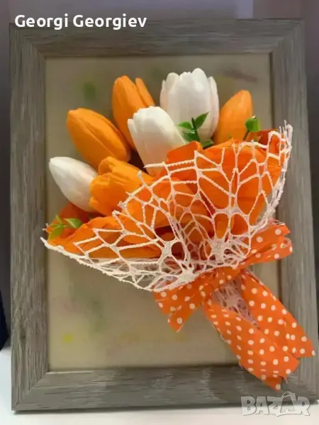 цветя изработени с глицеринов ароматен сапун , снимка 1