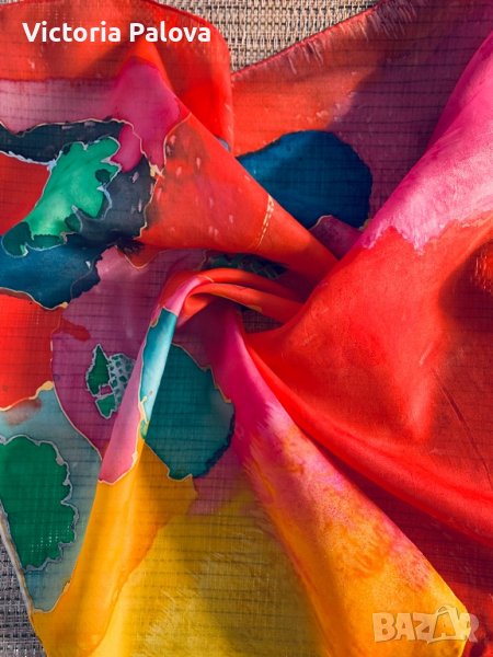 Копринен шал 53/56см, снимка 1