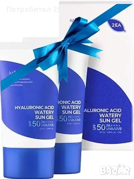 Isntree Hyaluronic Acid Watery Sun Gel 2бр, слънцезащитен, корейска, снимка 1
