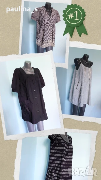 Четири различни броя / Лятна маркова туника с джобове , снимка 1