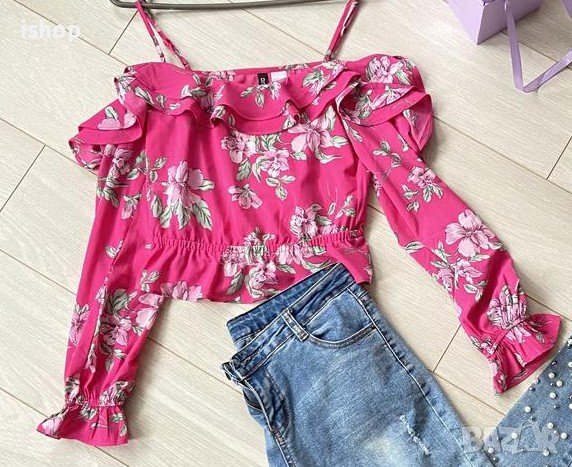 Дамска Блуза С Голи Рамене, снимка 1