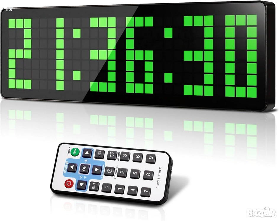 Голям часовник Pixel Timer DK-7607 – LED Дисплей с Дистанционно, снимка 1