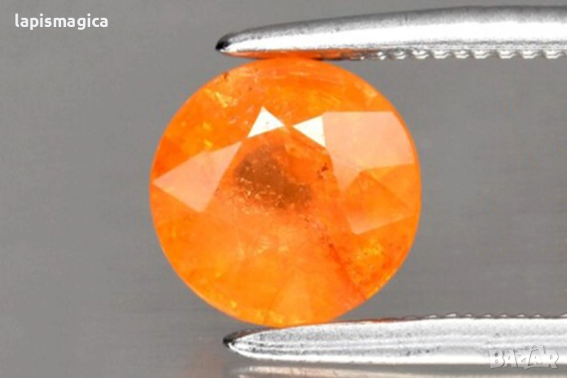 Спесартин гранат 1.44ct 6.5mm кръгла шлифовка, снимка 1