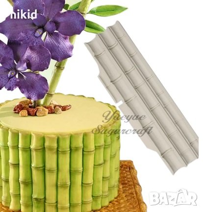 Дълги Бамбукови пръчки Бамбук силиконов молд форма фондан шоколад, снимка 1