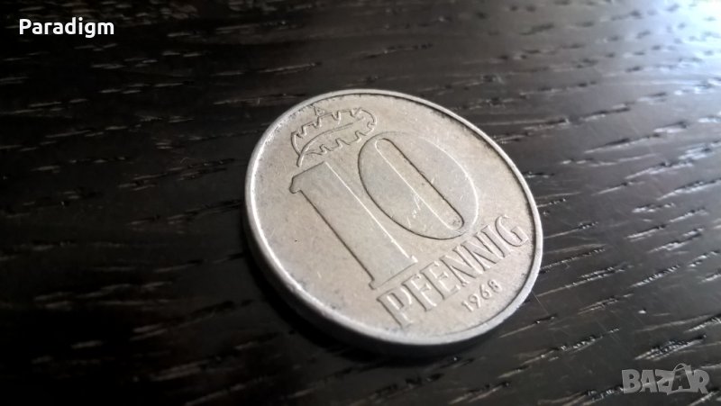 Монета - Германия - 10 пфенига | 1968г.; серия А, снимка 1
