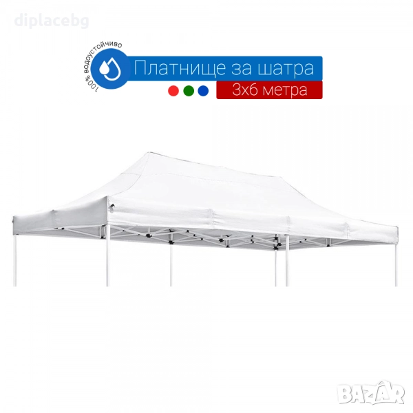 Платнище за сгъваема шатра 2x2м 3х3м 2х4м 3х4.5м и 3х6м най здравите, снимка 1