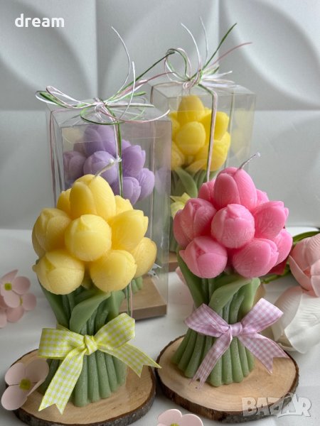 Декоративна свещ “Букет Лаленца”, снимка 1