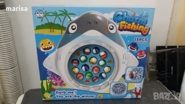 Музикална игра с рибки и въдици Baby Shark, включени батерии в комплекта -9989, снимка 2 - Играчки за стая - 32962739